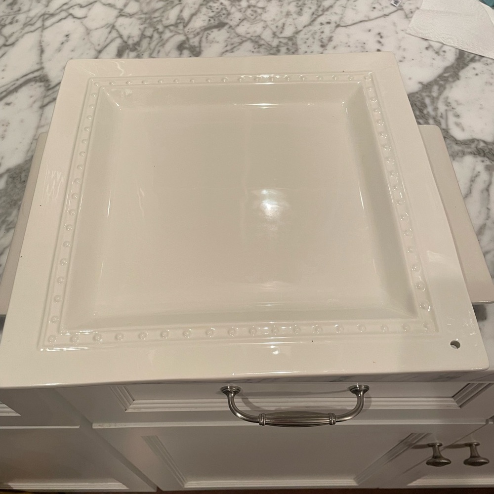 Nora Fleming serving dish, square 12 1/2”, this is a retired piece